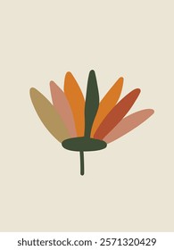 pastel botanical artwork, vector illustration