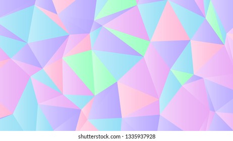 Pastel Bright Iridescent Low Poly Backdrop Design