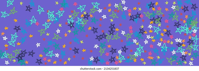 Pastel Bright Orange Mint Kids Stars Vibrant Handdrawn Stars. Chaotic Lavender Yellow Naive Vivid Violet Green Pink Background. Turquoise Pinky Childish Purple Neon Purple Mint Picture.