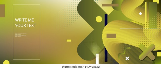 Pastel brown green khaki shade marsh green color earth geometry. Abstract summer background gradient shades natural colors modern lines shapes composition vector design