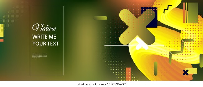 Pastel brown green khaki shade marsh green color earth geometry. Abstract summer background gradient shades natural colors modern lines shapes composition vector design