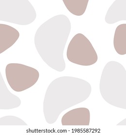 Pastel brown seamless pattern. Hand drawn background. Stock vector illustration.