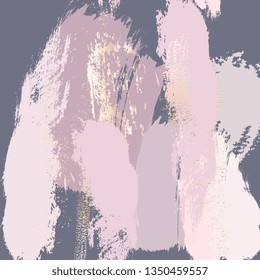 Pastel brush strokes with pinky elements vector design. Abstract Marble Trendy Texture in Pastel with Gold colors  for your canvas, wedding, business cards, advertising, wrapping paper