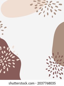 Fondo del collarín de vectores del pincel de paquetería. Estilo de diseño de marca de la empresa de belleza y moda. El concepto de negocio creativo de color suave para los medios sociales