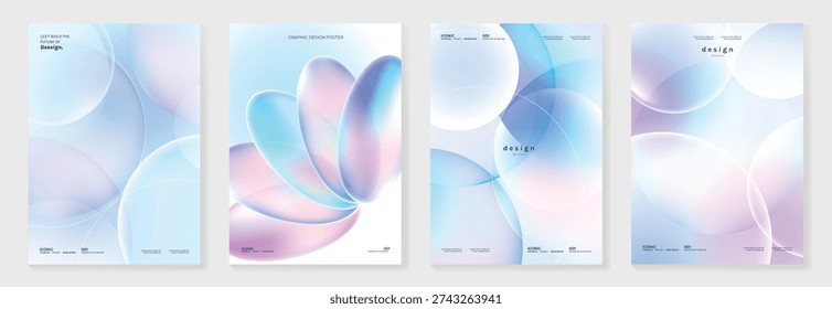 pastel bubble poster background vector background with lightblue pink lavender colors. Modern design for poster, cover, and branding.