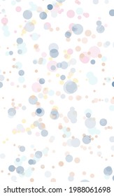 Pastel bubbles abstract background Vertical isolated vector illustration