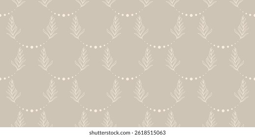 Impressão calma pastel de cor bege neutro. Amostra de azulejos para têxteis, papéis de parede, design. Gráficos vetoriais
