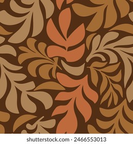 Pastell Camouflage Kreative Frühlingsbaum Linien Art. Beige Wiederholte Mode Frische Blüte Textilhintergrund. Dark Seamless Natur Flora Illustration Print.