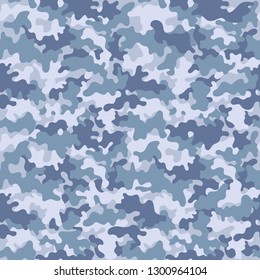 Pastel Camouflage Seamless Pattern - Pastel blue camouflage repeating pattern design