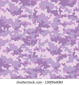 Pastel Camouflage Seamless Pattern - Pastel light purple camouflage repeating pattern design