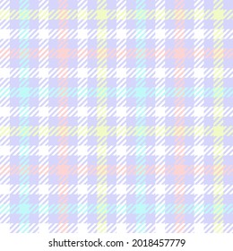 Pastel candy coloured gingham. Seamless vector plaid pattern suitable for fashion, home decor and stationary.