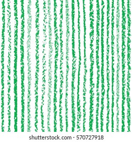 Pastel chalk crayon green seamless pattern with stroke stripes on white. Repeat straight stripes texture hand drawing vector background for design.