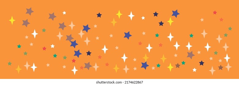 Pastel Chaotic Print Multicolor Pink Vivid White Colorful Sky Background. Blue Indigo Orange Turquoise Azure Bright Stars Design Pic. Lavender Violet Vibrant Green Yellow Sea Red Stars Ornament.