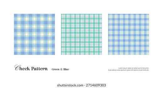 Colección de patrón de rayas y cuadros pastel | Fondo sin costuras de menta rosa azul bebé