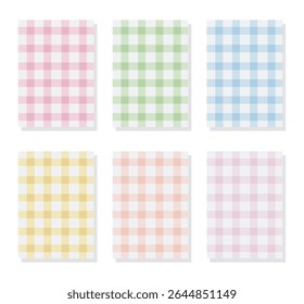 Pastel checkered pattern vector. Girly gingham repeat. Brazilian party decor and fashion textile design.