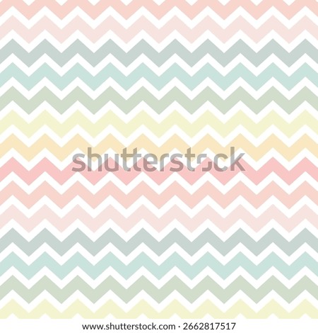 Pastel Chevron Seamless Pattern – Soft Zigzag Stripes for Scrapbook Pages, Craft Paper Projects, Wrapping, Fabric Prints, Baby Textile Design, Journals, Cards, and Cute Handmade Decor – Vector File.