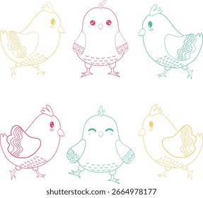 Fondo de pollitos pastel, ilustración de pollito lindo