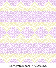 Pastel Christmas fair isle pattern background for fashion textiles, knitwear and graphics