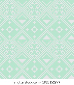 Pastel Christmas fair isle pattern background for fashion textiles, knitwear and graphics