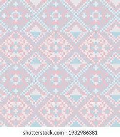 Pastel Christmas fair isle pattern background for fashion textiles, knitwear and graphics