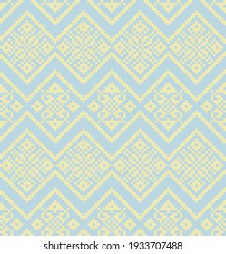 Pastel Christmas fair isle pattern background for fashion textiles, knitwear and graphics