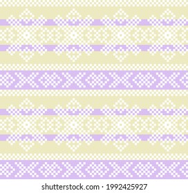 Pastel Christmas fair isle pattern background for fashion textiles, knitwear and graphics