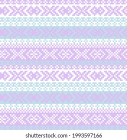 Pastel Christmas fair isle pattern background for fashion textiles, knitwear and graphics