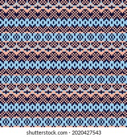 Pastel Christmas fair isle pattern background for fashion textiles, knitwear and graphics