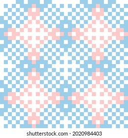Pastel Christmas fair isle pattern background for fashion textiles, knitwear and graphics