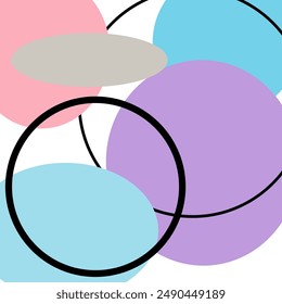 Pastel circles and black rings 