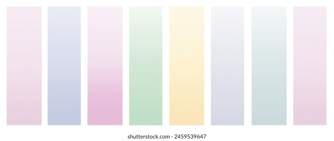 Pastel collections of color gradients backgrounds. Screen vector design for mobile application. Soft colored abstract gradients.