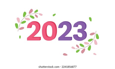 Pastel color 2023 new year greeting