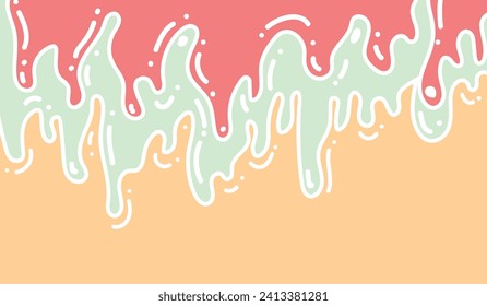 Pastel color abstract background template set. Melted ice cream background for posters, cards, invitations, flyers, covers, banners, placards, brochures and other graphic design. Vector illustration.