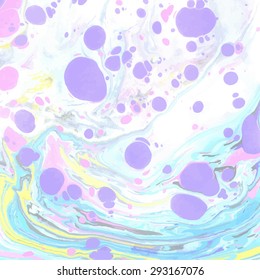 Pastel color abstract ebru vector background