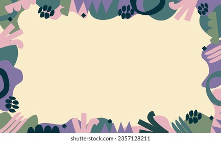 Pastel color abstract organic shapes background with copy spaces.