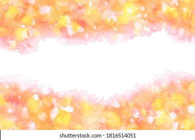 pastel color autumn orange splash abstract on natural grunge watercolor paint wave background, vector illustration