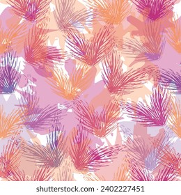  Pastel color background.  Seamless pattern. Multicolored hearts.