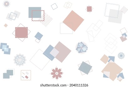 Pastel color backgrounds in various patterns, large and small squares