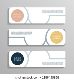 Pastel color banner template. Web Banner vector design. 
