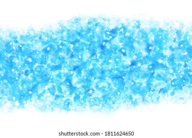 pastel color blue ice abstract on natural grunge watercolor hand paint background, Christmas snow vector illustration