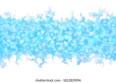 pastel color blue ice abstract on natural grunge watercolor hand paint background, Christmas snow vector illustration