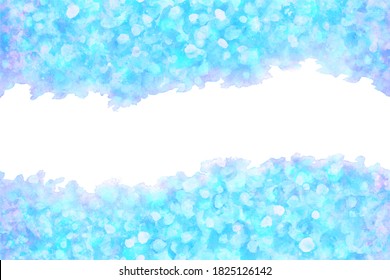 pastel color blue ice abstract on natural grunge watercolor hand paint background, Christmas snow vector illustration