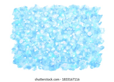 pastel color blue ice texture abstract on natural grunge watercolor hand paint background, Christmas snow vector illustration