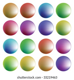 pastel color button set