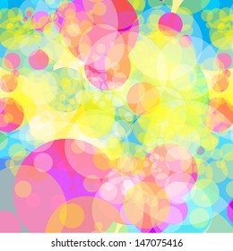 Pastel Color Circle Background in transparent, light yellow, magenta, pink, and blue colors