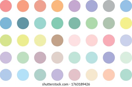 pastel color circle collection catalog
