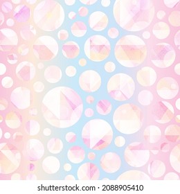 Pastel color circle seamless pattern.