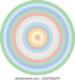 Pastel color in circle shape, vector illustration.