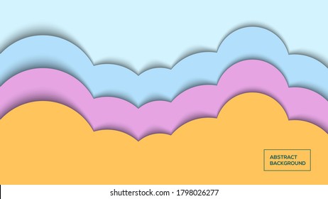 Pastel color circle wave abstract background vector illustration best for background, poster and banner design