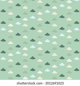 Pastel color of clouds seamless pattern background.